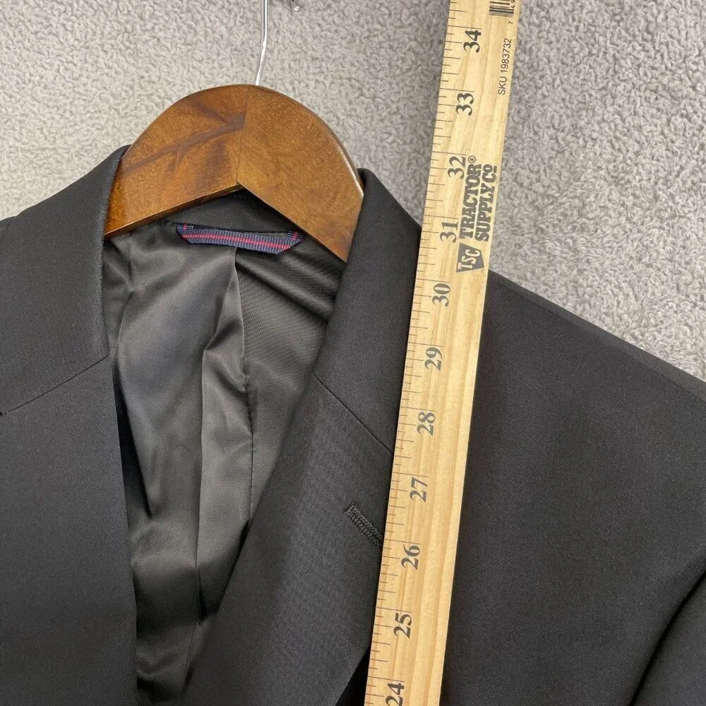 NEW Chaps Men's 42R Black Two-Button Jacket Blazer Regular